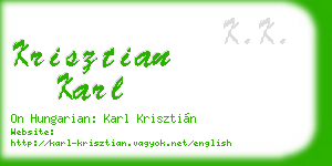 krisztian karl business card